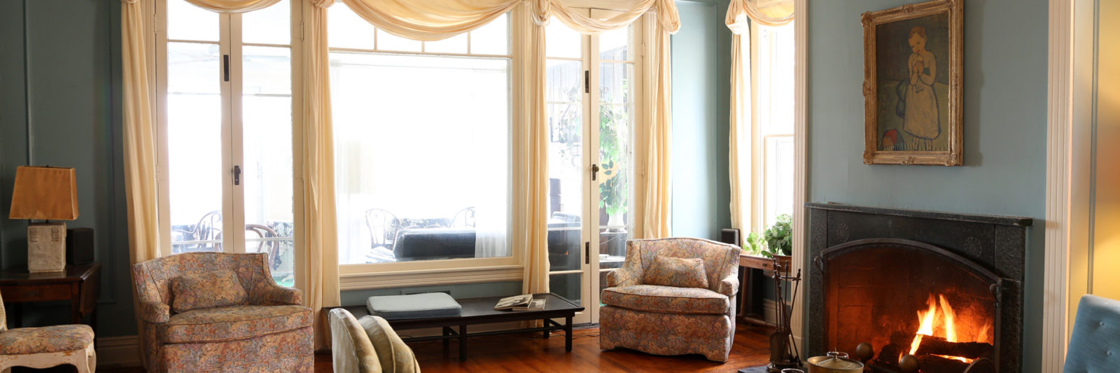 1867 Carpenter's Gothic living room