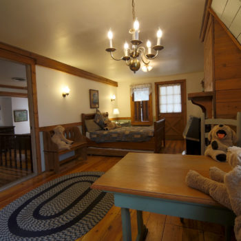 View from seating area in cottage