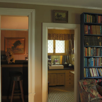 the library with private bath and wet bar