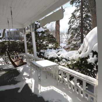 Front porch overlooking Lake Geneva